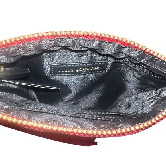 Juicy Couture Women's Girls Mini Wristlet W/ Juicy Rhinestones Red Purse JCB2004 - Picture 5 of 6